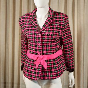 Silkland Pink Bowed Jacket Knit with Bow